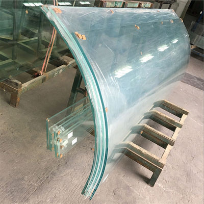Édifice en verre courbé sur mesure Serre Balcon en verre courbé Barrière bleu foncé / bleu clair Verre de sécurité courbé 3 mm-19 mm