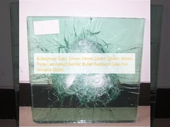 Verre pare-balles 20mm 24mm 26mm 28mm 30mm Triple feuilleté balistique résistant aux balles pour fenêtres et portes