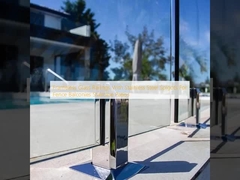 Barricades en verre sans cadre avec étriers en acier inoxydable pour clôtures balcons escaliers patios